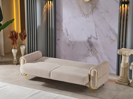 Royal 3-pieces (Sofa & Loveseat & Chair) Livingroom Set Beige by Furnia at Eve Furniture