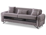Royal 3-pieces (Sofa & Loveseat & Chair) Livingroom Set in Light Grey by Furnia at Eve Furniture