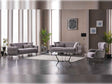 Royal 3-pieces (Sofa & Loveseat & Chair) Livingroom Set in Light Grey by Furnia at Eve Furniture