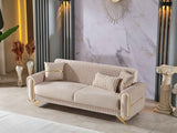 Royal Beige Convertible Sofa by Furnia at Eve Furniture