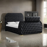 Royal Black King Platform Bed by New Era Innovations at Eve Furniture