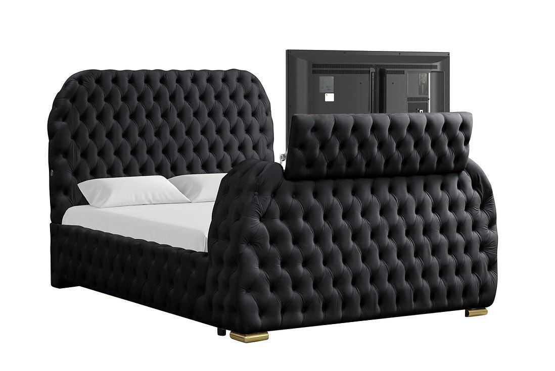 Royal Black King Platform Bed by New Era Innovations at Eve Furniture