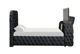 Royal Black King Platform Bed by New Era Innovations at Eve Furniture
