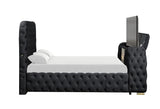 Royal Black Queen Platform Bed by New Era Innovations at Eve Furniture