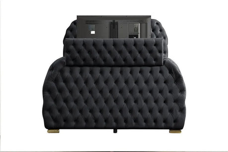 Royal Black Queen Platform Bed by New Era Innovations at Eve Furniture