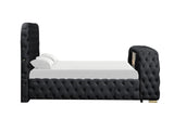 Royal Black King Platform Bed by New Era Innovations at Eve Furniture