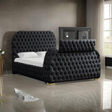 Royal Black Queen Platform Bed by New Era Innovations at Eve Furniture