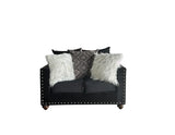 Royal Black Velvet Sofa & Loveseat by New Era Innovations at Eve Furniture