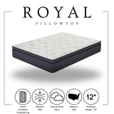 Royal Comfort Firm 12" Hybrid Queen Mattress by Happy Homes at Eve Furniture