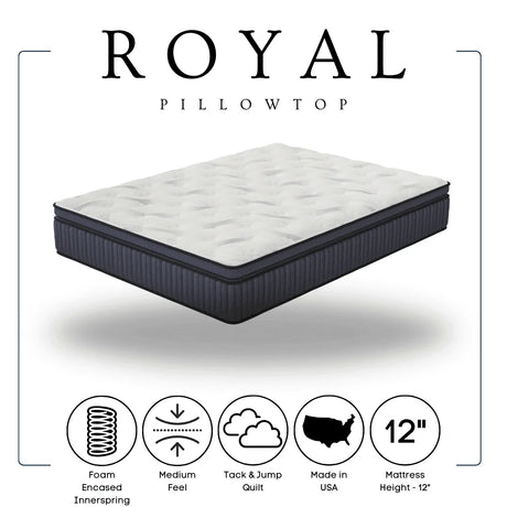 Royal Comfort Firm 12" Hybrid King Mattress by Happy Homes at Eve Furniture