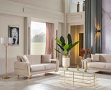Royal Convertible Loveseat Beige by Furnia at Eve Furniture
