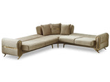 Royal Convertible Sectional Sofa Beige by Furnia at Eve Furniture