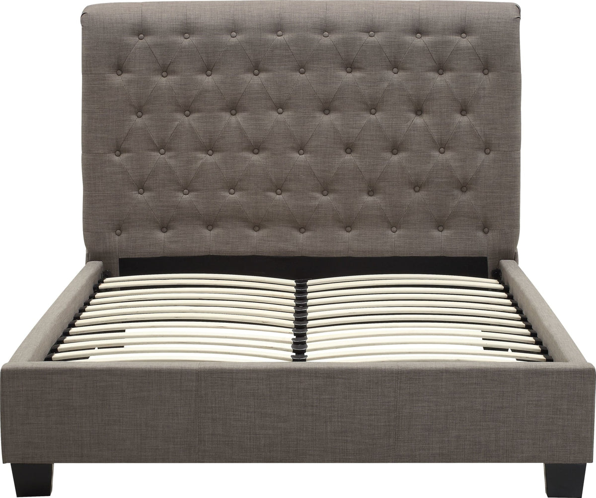 Royal Dolphin Linen Full Tufted Platform Bed by Modus Furniture at Eve Furniture