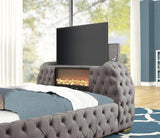 Royal Grey King Platform Bed by New Era Innovations at Eve Furniture