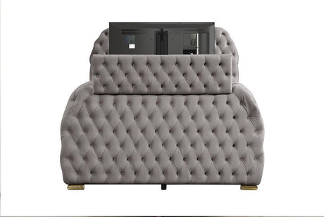 Royal Grey King Platform Bed by New Era Innovations at Eve Furniture