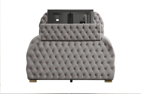 Royal Grey King Platform Bed by New Era Innovations at Eve Furniture