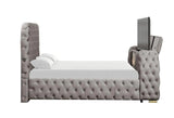 Royal Grey King Platform Bed by New Era Innovations at Eve Furniture