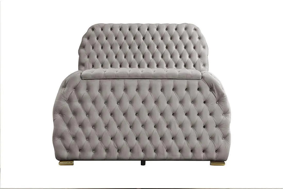 Royal Grey King Platform Bed by New Era Innovations at Eve Furniture