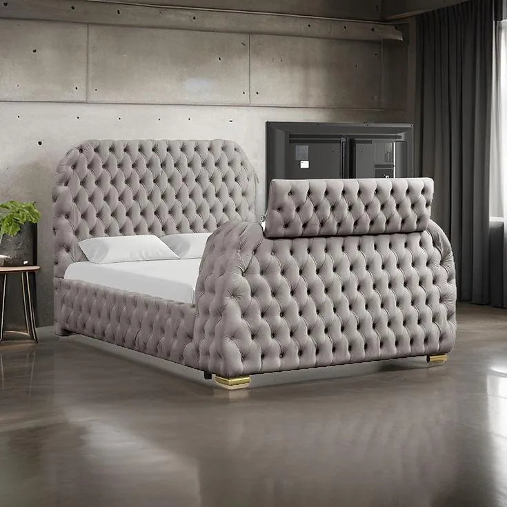Royal Grey Queen Platform Bed by New Era Innovations at Eve Furniture