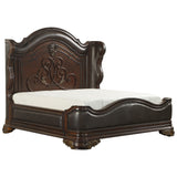 Royal Highlands Rich Cherry California King Upholstered Panel Bed by Homelegance at Eve Furniture