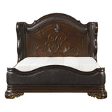 Royal Highlands Rich Cherry California King Upholstered Panel Bed by Homelegance at Eve Furniture