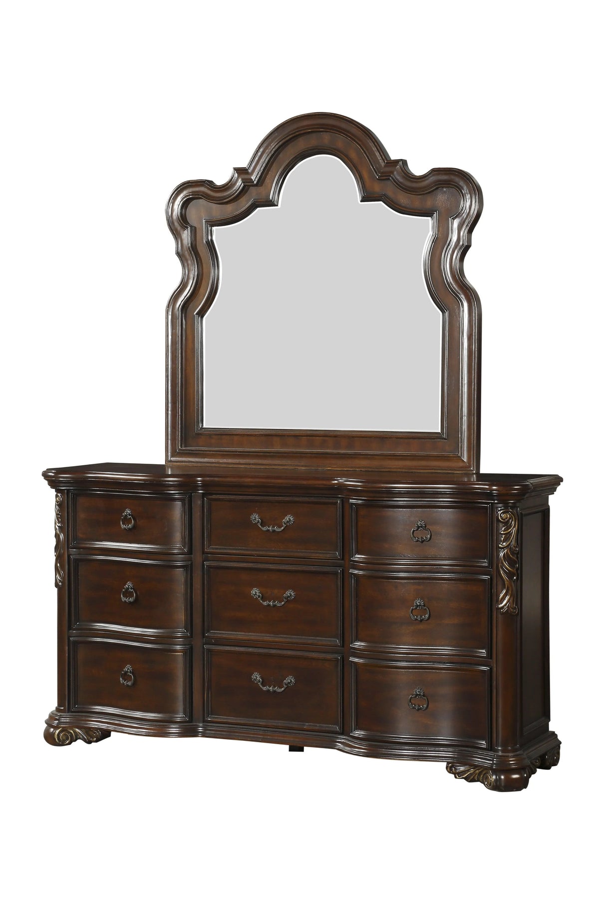 Royal Highlands Rich Cherry Upholstered Panel Bedroom Set by Homelegance at Eve Furniture