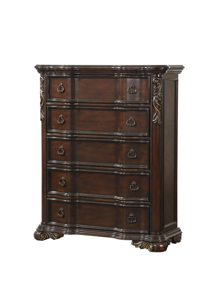 Royal Highlands Rich Cherry Upholstered Panel Bedroom Set by Homelegance at Eve Furniture
