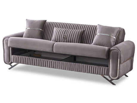 Royal Light Grey 3-pieces (Sofa & Loveseat & Chair) Living Room Set by Furnia at Eve Furniture