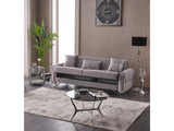 Royal Light Grey Convertible Loveseat by Furnia at Eve Furniture