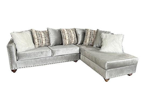 Royal Silver Right Arm Facing (RAF) Sectional by New Era Innovations at Eve Furniture