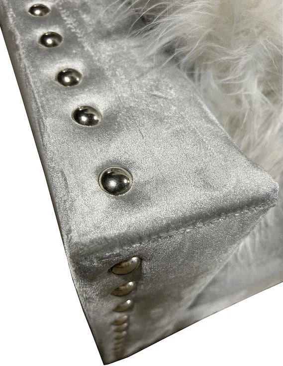 Royal Silver Velvet Sofa & Loveseat by New Era Innovations at Eve Furniture