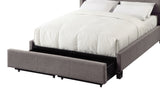 Royal Tufted Footboard Storage Bed in Dolphin Linen by Modus Furniture at Eve Furniture
