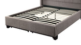 Royal Tufted Footboard Storage Bed in Dolphin Linen by Modus Furniture at Eve Furniture