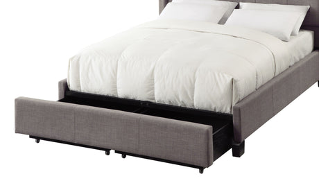 Royal Tufted Footboard Storage Bed in Dolphin Linen by Modus Furniture at Eve Furniture