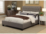 Royal Tufted Footboard Storage Bed in Dolphin Linen by Modus Furniture at Eve Furniture