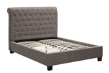 Royal Tufted Platform Bed in Dolphin Linen by Modus Furniture at Eve Furniture