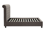 Royal Tufted Platform Bed in Dolphin Linen by Modus Furniture at Eve Furniture