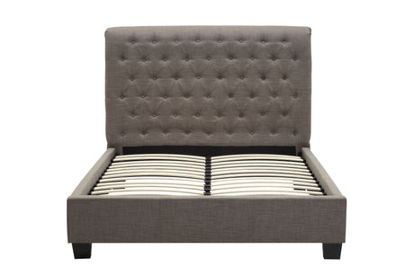 Royal Tufted Platform Bed in Dolphin Linen by Modus Furniture at Eve Furniture