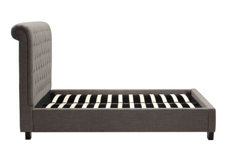 Royal Tufted Platform Bed in Dolphin Linen by Modus Furniture at Eve Furniture