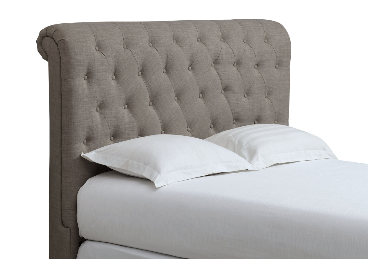Royal Tufted Upholstered Headboard in Dolphin Linen by Modus Furniture at Eve Furniture