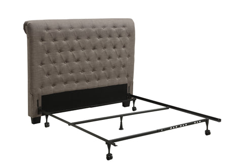 Royal Tufted Upholstered Headboard in Dolphin Linen by Modus Furniture at Eve Furniture