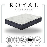 Royal Ultra Plush 12" Hybrid King Mattress by Happy Homes at Eve Furniture