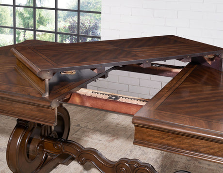 Royale Brown Pecan Dining Room Set by Steve Silver at Eve Furniture