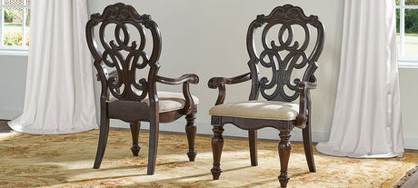 Royale Brown Pecan Dining Room Set by Steve Silver at Eve Furniture