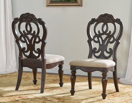 Royale Brown Pecan Dining Room Set by Steve Silver at Eve Furniture
