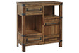 Roybeck Light Brown/Bronze Accent Cabinet by Ashley at Eve Furniture