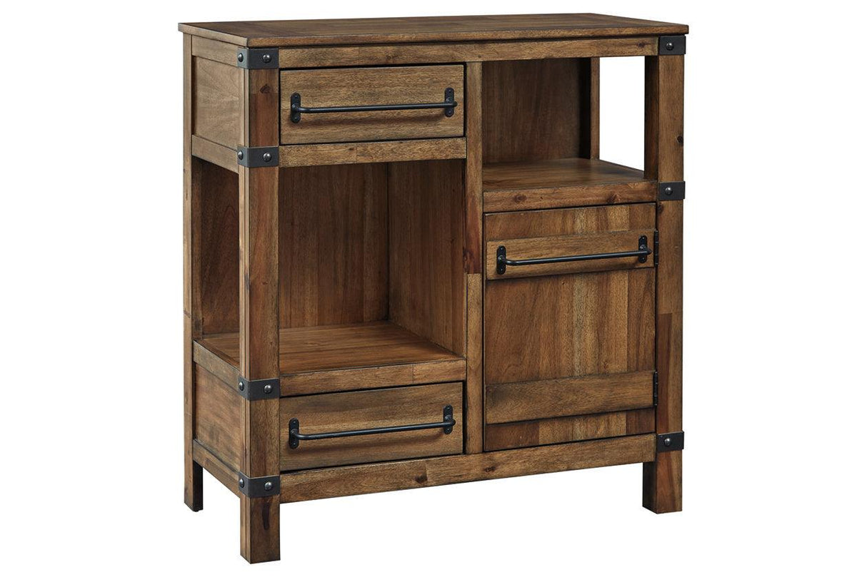 Roybeck Light Brown/Bronze Accent Cabinet by Ashley at Eve Furniture