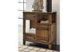 Roybeck Light Brown/Bronze Accent Cabinet by Ashley at Eve Furniture