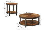 Roybeck Light Brown/Bronze Table by Ashley at Eve Furniture