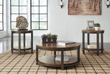Roybeck Light Brown/Bronze Table by Ashley at Eve Furniture